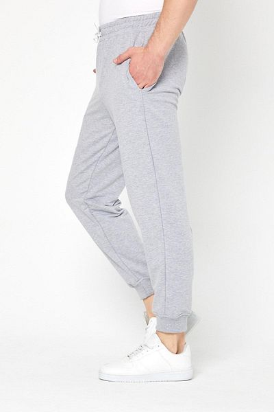 odelon Ανδρικό παντελόνι φούτερ σε γκρι Melange Jogger Fit