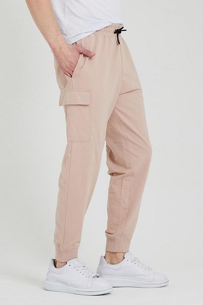 odelon Ανδρικό αθλητικό παντελόνι Jogger Fit Powder - με τσέπες Cargo