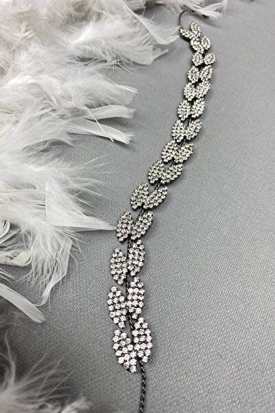 Limelia Accesoriu pentru păr cu model de frunze Bella afumată antracit