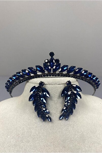 Limelia Cercei Ece Gelin Henna - Coroană și frunze cu pietre aplicate în alba...