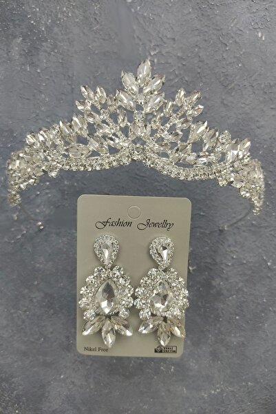 Limelia Σκουλαρίκια με πέτρα Berlin Model Bridal Crown και Shuttle Drop
