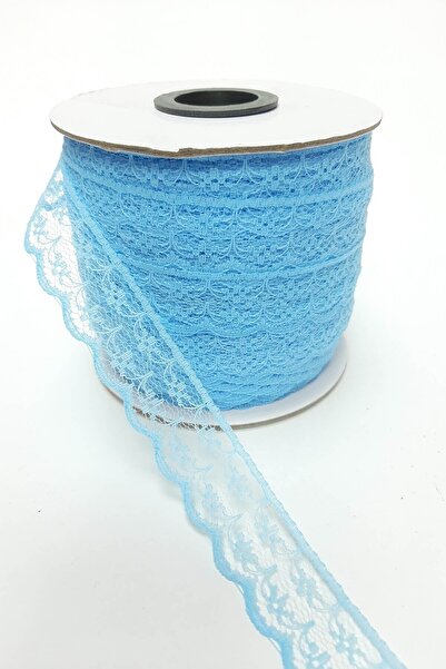 Limelia Δαντέλα με μοτίβο λουλουδιών Baby Blue 10 μέτρα