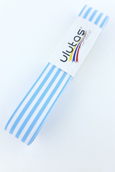 Limelia Panglică în dungi Baby Blue 2,5 cm 10 mt