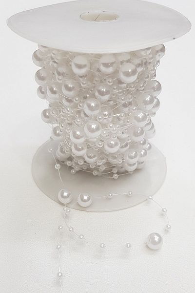 İstoria Bridal 5 Meters White Fringed Line Pearl