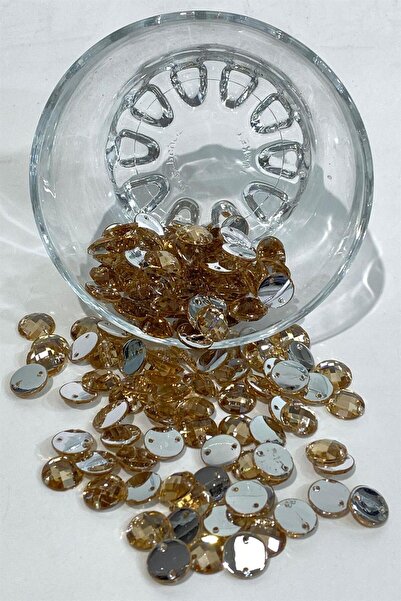 Limelia 10 γραμμάρια χρώματος μελιού, στρογγυλές πλαστικές χάντρες από πέτρα