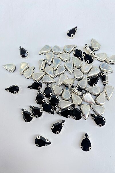 Limelia Блестящи стъклени капки - черен калъф, 10 мъниста