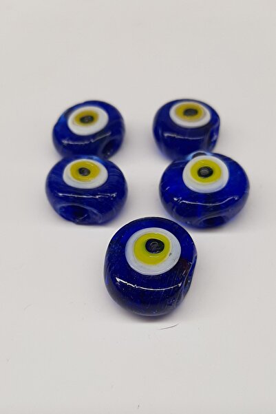 Limelia Μπλε κίτρινο μάτι από δέρμα αγελάδας με χάντρα κακού ματιού