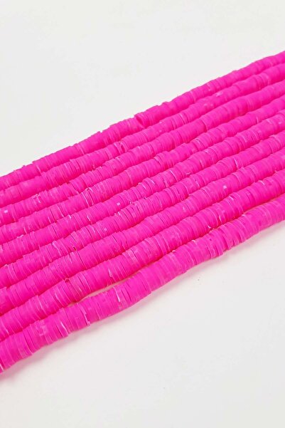 Limelia Фимо мъниста от тесто в цвят неонова фуксия