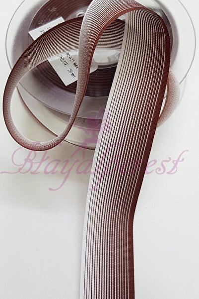 Limelia Panglică degradată cu dungi burgundy 2,5 cm