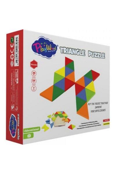 Play Wood Playwood Wooden Triangle Puzzle 24 Pieces 395
