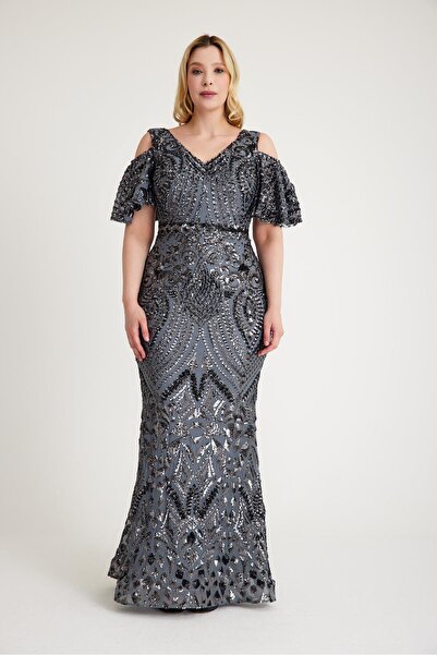 MAXXE 5645PAY PAYETLİ ABİYE ELBİSE