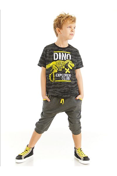 MSHB&G Dino Explorer Jungen-T-Shirt-Capri-Shorts-Set