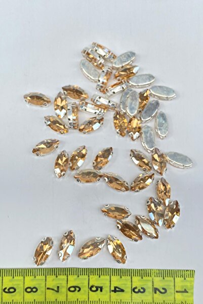 Limelia Γυαλιστερό χρώμα μελί - Χάντρες με κορδόνια 10 τεμάχια