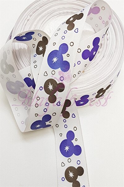 Limelia Panglică Grosgrain cu Motiv Hello Kıtty Albă 3 Cm