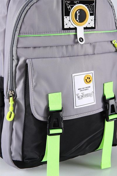 GENC DIJITAL BASKI Ydodomar Young 51635 3-Eye School-Sport Bell Γκρι-Μαύρο Highlighter Belt Φαρδιά τσάντα