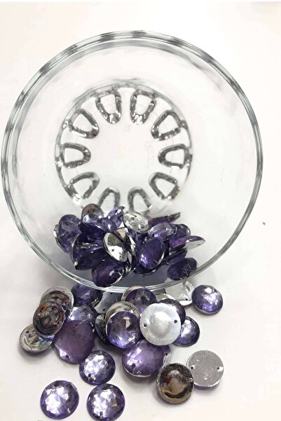 Limelia Piatra de susținere din plastic rotundă de culoare liliac 20 gr