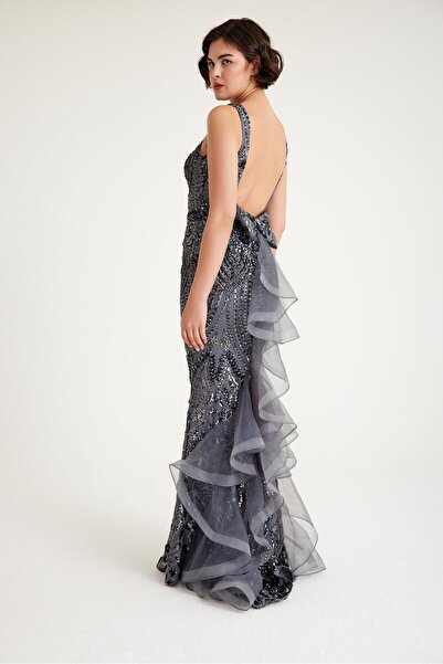 MAXXE 5860PAY PAYETLİ ABİYE ELBİSE