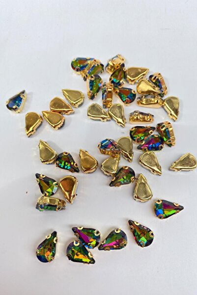 Limelia Блестящи стъклени капки - искряща прозрачна златна основа, 10 броя