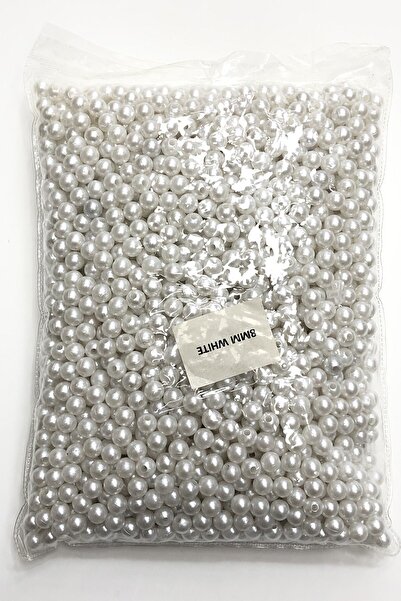 Limelia Λευκές Πλαστικές Πέρλες 8 χιλ.
