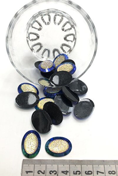 Limelia Pietre de plastic de culoare albastru închis 10 buc