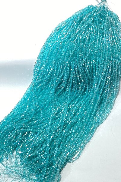 Limelia Mărgele de cristal verde apă, 4 mm