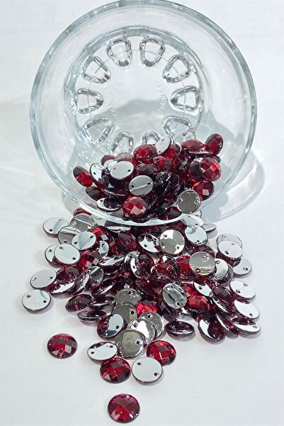 Limelia 10 γραμμάρια μπορντό στρογγυλές πλαστικές χάντρες από πέτρα