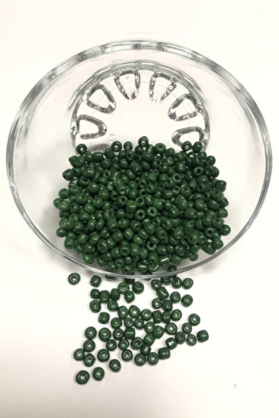 Limelia Гористозелени пясъчни мъниста, среден размер 4 мм, 50 г