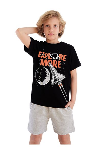 MSHB&G Boy's Space Rocket Summer T-Shirt and Shorts Set