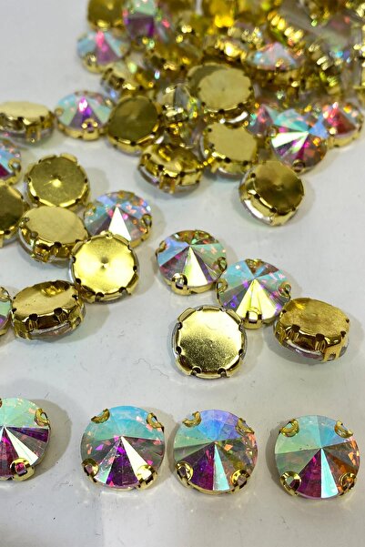 Limelia 5 bucăți de piatră Beyoğlu din metal aurit Janjanlı - mărgele în formă de stâlp cu carcasă rotundă