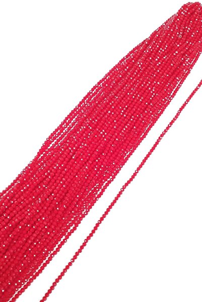 Limelia Mărgele de cristal mat roșu închis 4 mm