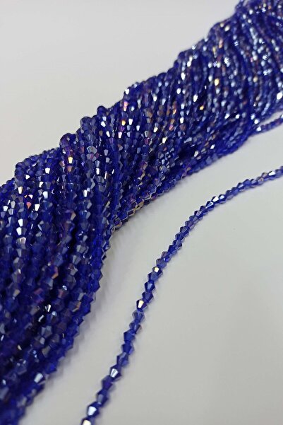 Limelia Синя кристална мъниста пирамида 4 мм