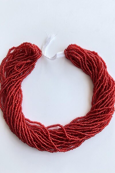 Bontex Coral Red Strand Sand Beads 2 mm – Beads