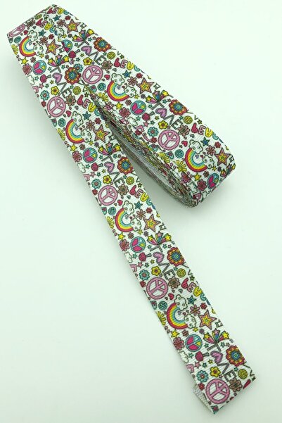 Limelia Panglică grosgrain imprimată Love Figured 10 Mt