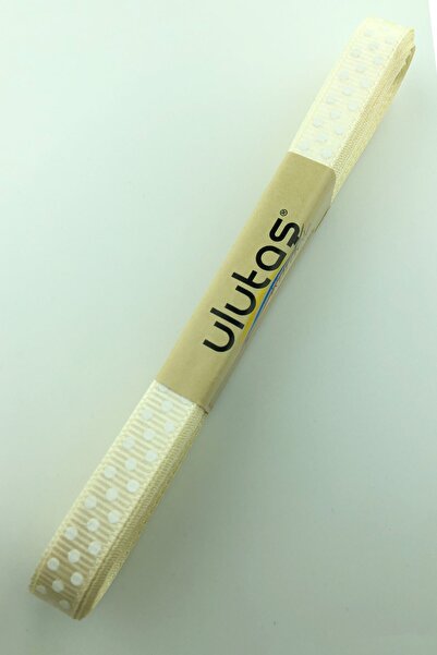 Limelia Panglică cu buline crem 1 cm