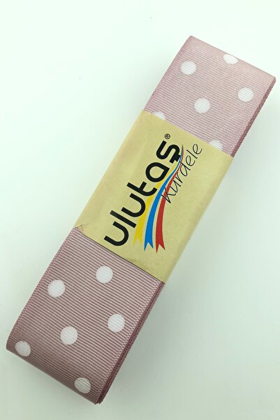 Limelia Panglică Grosgrain cu buline alb pudrat 4 cm