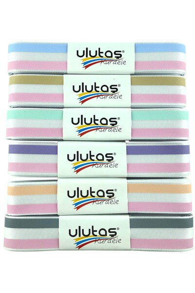 Limelia Panglică imprimată cu dungi Grosgrain 10 m