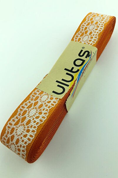 Limelia Dantela portocalie cu imprimeu Panglică grosgrain 2,5 cm