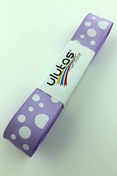 Limelia Panglică Grosgrain cu buline, liliac, mică și mare, 10 m