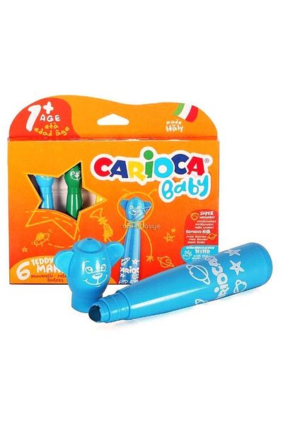CARIOCA Baby 6-Piece Jumbo Washable Felt Tip Crayons / 42815
