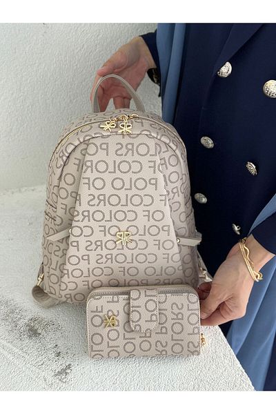 Çanta Trend Rucsac Polo Of Colors cu 9 compartimente și curea de umăr reglabilă