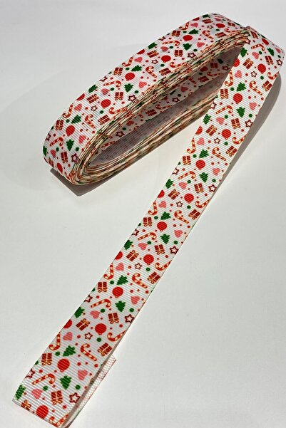 Limelia Panglică de Crăciun Ambalată Cadou Albă 10 m 2,5 Cm