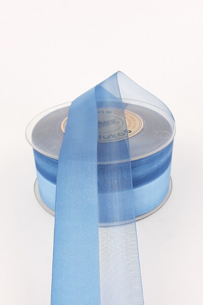 Limelia Panglică Indigo Blue Waterway 4 cm