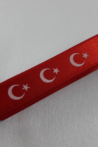 Bontex Red Moon Star Flag Patterned Satin Ribbon – Ribbon