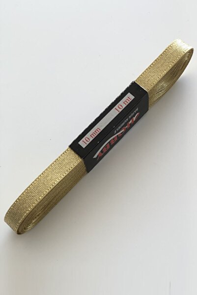 Limelia Panglică din satin cu sclipici galben 1 cm