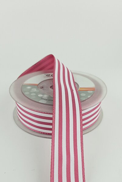 Limelia Panglică Tafta cu dungi Fuchsia 20 m