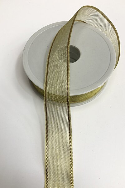 Limelia Panglică din organza cu sclipici galbene