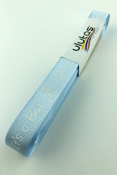 Limelia Panglică Grosgrain Bebe Mavi cu imprimeu figură 1,5 cm