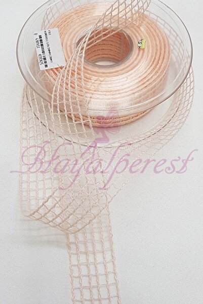 Limelia Panglică din plasă de culoare somon 2,5 cm