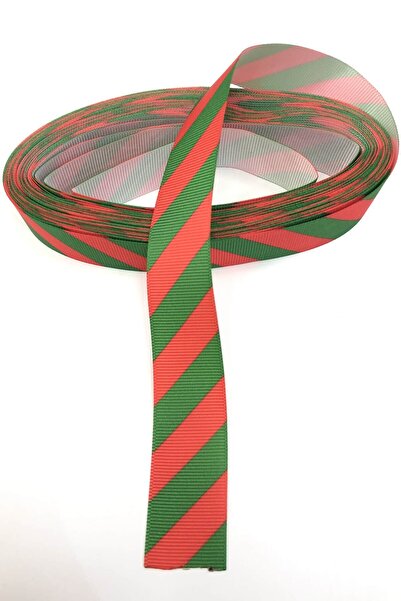 Limelia Panglică grosgrain cu model verde roșu