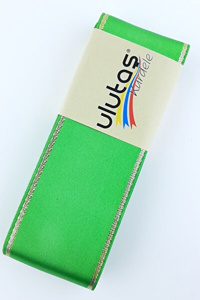 Limelia Πράσινη χρυσή κορδέλα σατέν 6 cm 10 Mt